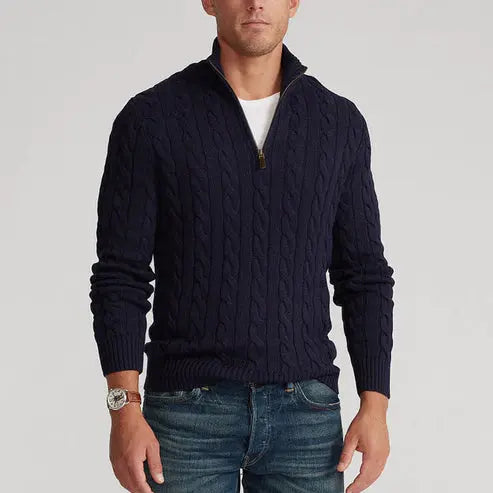 Lucas | Men’s Half-Zip Sweater | Cable Knit Pullover