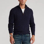 Lucas | Men’s Half-Zip Sweater | Cable Knit Pullover