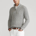 Lucas | Men’s Half-Zip Sweater | Cable Knit Pullover